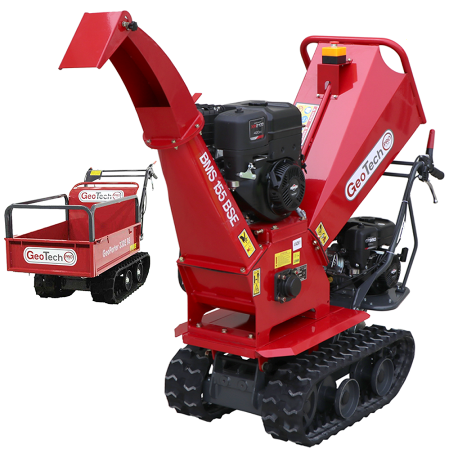 Broyeur autotracté à chenilles sur brouette motorisée GeoTech-Pro BMS 155 BS Broyeur autotracté à chenilles sur brouette motorisée GeoTech-Pro BMS 155 BS