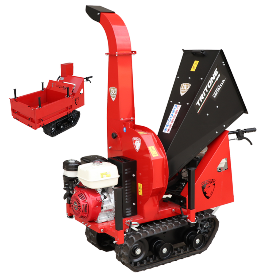 Broyeur autotracté à chenilles sur brouette Ceccato Tritone BIG CINGO